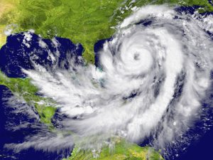 Huge hurricane between Florida and Cuba. Elements of this image furnished by NASA